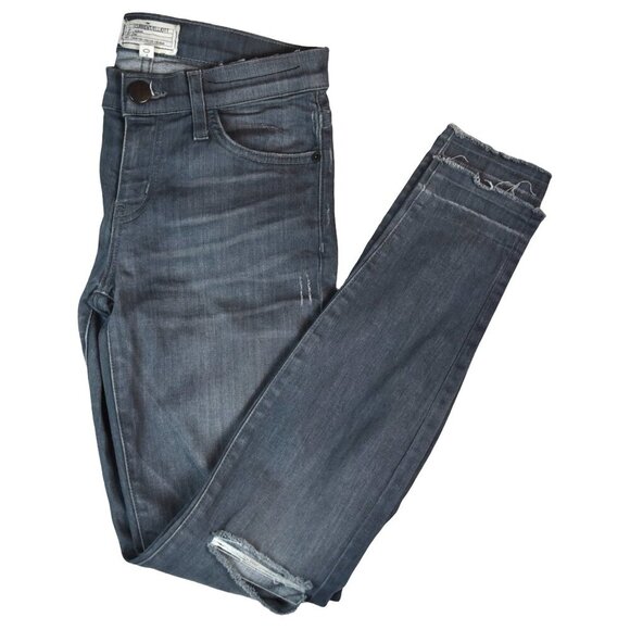 Current Elliott Women's Distressed Skinny Jeans Size 24 Gray Mid-Rise Denim Pant - Picture 9 of 9